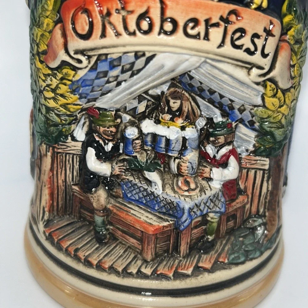 Zöller & Born Oktoberfest Munich Beer Stein LE 1394/5000 Pewter Lid‎ DAMAGED/COA